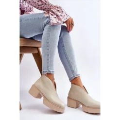 Bottes En Cuir Sur Talons Massifs Nicole 2795/054 Beige Clair -Lumière Écarlate Bottes bottes en cuir sur talons massifs nicole 2795 054 beige clair 10 2000x2000 1