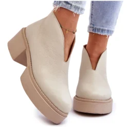 Bottes En Cuir Sur Talons Massifs Nicole 2795/054 Beige Clair -Lumière Écarlate Bottes bottes en cuir sur talons massifs nicole 2795 054 beige clair 11 2000x2000 1