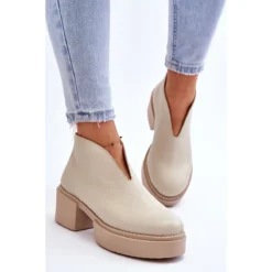 Bottes En Cuir Sur Talons Massifs Nicole 2795/054 Beige Clair -Lumière Écarlate Bottes bottes en cuir sur talons massifs nicole 2795 054 beige clair 6 2000x2000 1