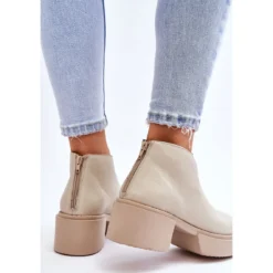 Bottes En Cuir Sur Talons Massifs Nicole 2795/054 Beige Clair -Lumière Écarlate Bottes bottes en cuir sur talons massifs nicole 2795 054 beige clair 7 2000x2000 1