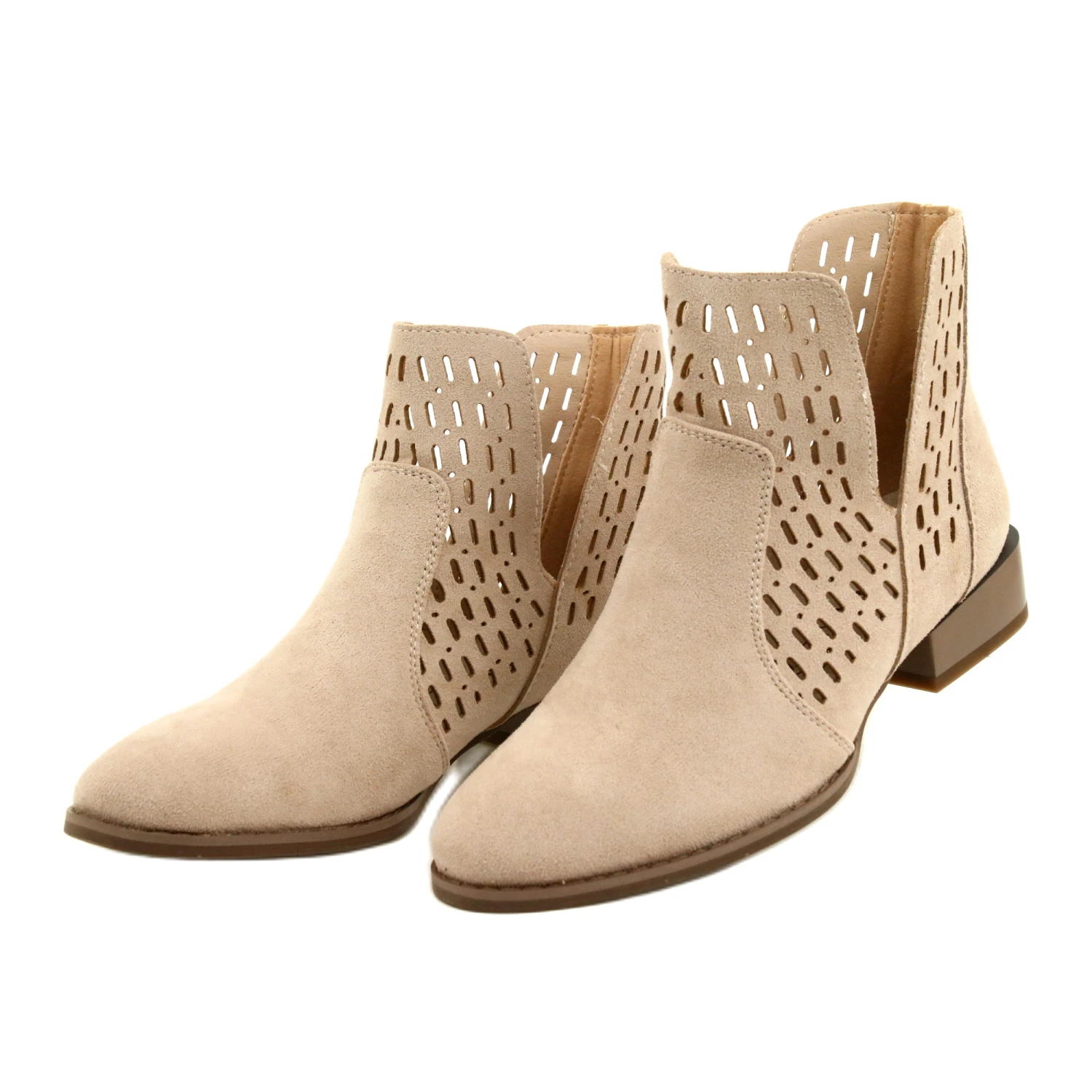 Bottes En Daim Femme Daszyński Beige SA197-12 3 Bottes En Daim Femme Daszyński Beige SA197-12 – Image 3
