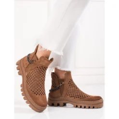 Bottes Femme Ajourées Potocki Marron Brun