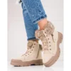Bottes Femme Beiges Avec Fourrure Shelovet