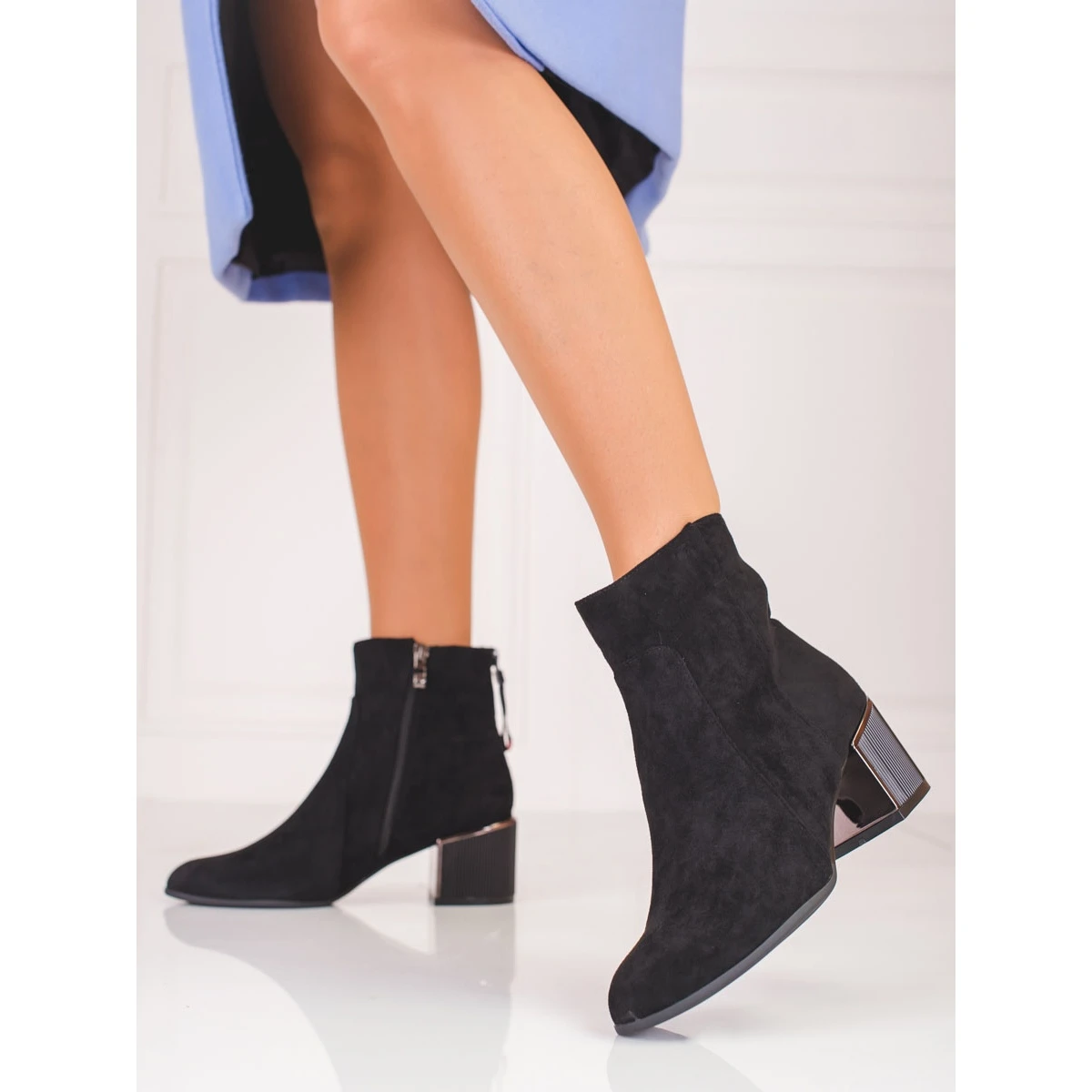 Bottes Femme En Daim Noir Shelovet Le Noir 2 Bottes Femme En Daim Noir Shelovet Le Noir – Image 2