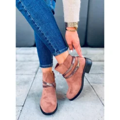 Bottes Femme En Daim Zinaida Camel Brun