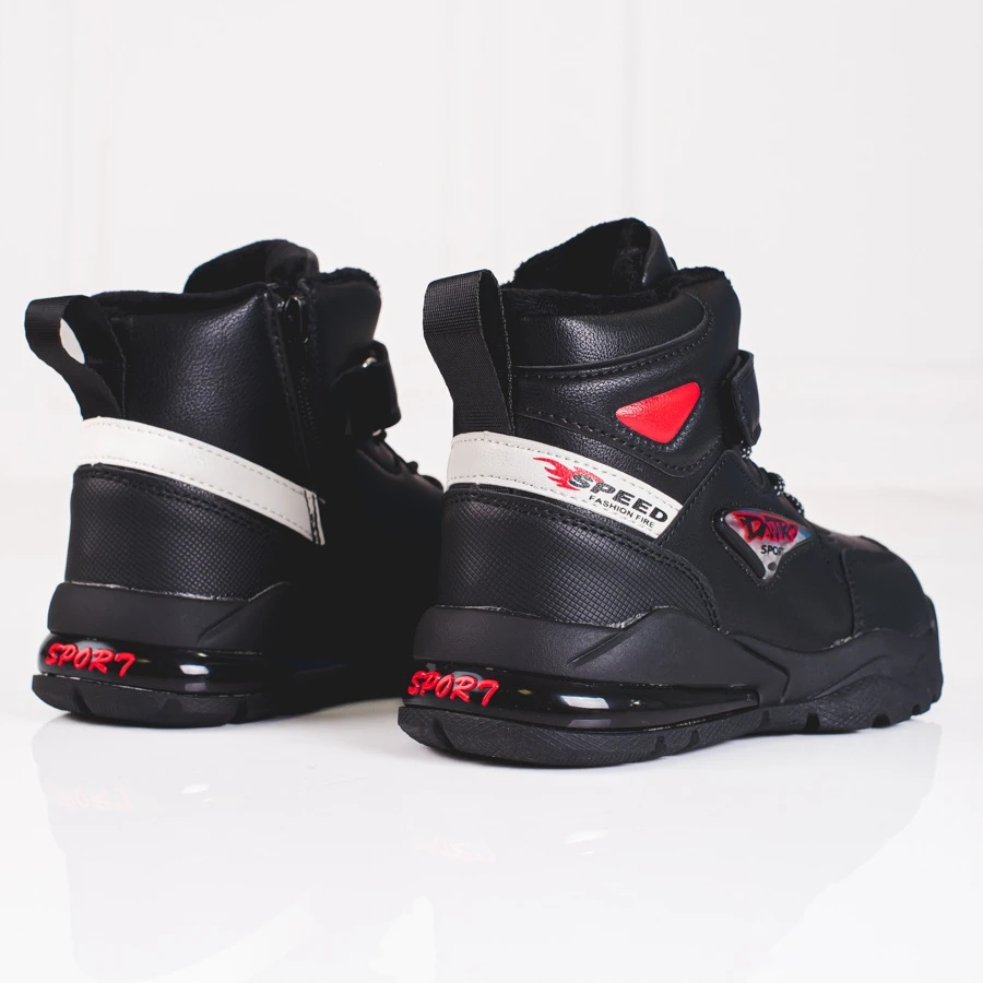 Bottes Garçon Isolées à Lacets Shelovet Noir Le Noir 1 Bottes Garçon Isolées à Lacets Shelovet Noir Le Noir