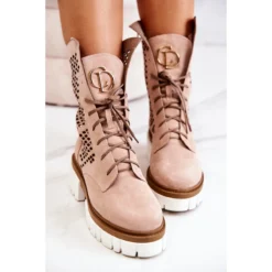 Bottes Hautes En Cuir Workers Nicole Rose 2706 Beige -Lumière Écarlate Bottes bottes hautes en cuir workers nicole rose 2706 beige 7 2000x2000 1