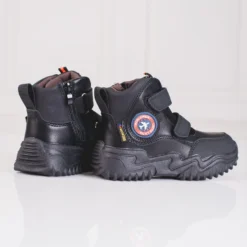 Bottes Hautes Pour Garçons Avec Velcro Shelovet Noir Le Noir