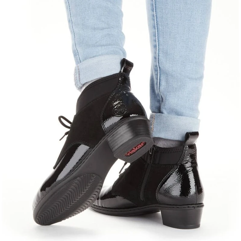 Bottes Isolantes En Cuir Laqué Rieker W RKR573 Le Noir 7 Bottes Isolantes En Cuir Laqué Rieker W RKR573 Le Noir – Image 7