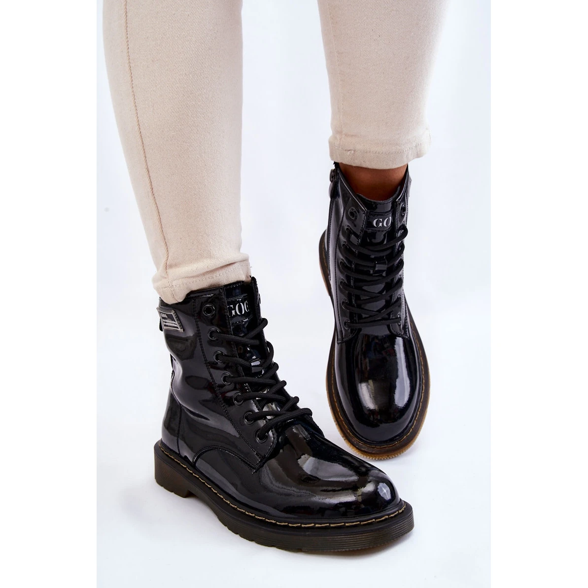 Bottes Isolantes Laquées Femme GOE II2N4050 Noir Le Noir 4 Bottes Isolantes Laquées Femme GOE II2N4050 Noir Le Noir – Image 4