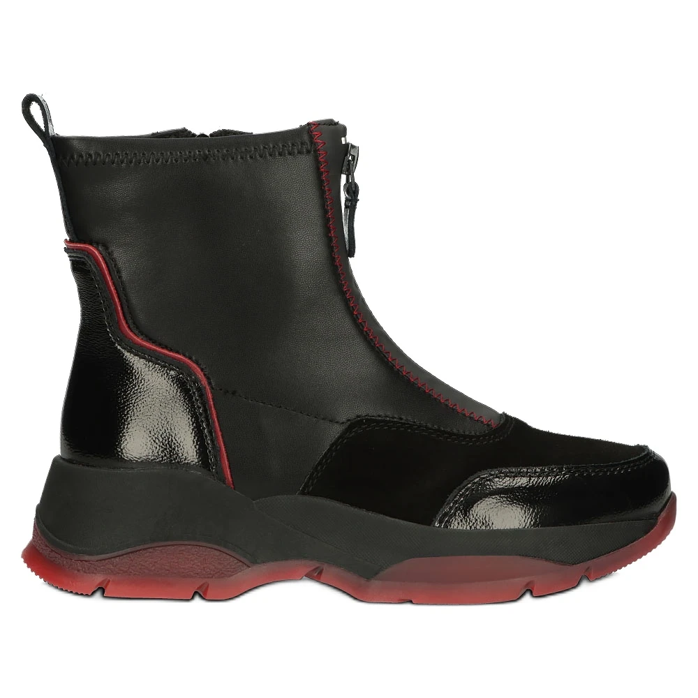 Bottes Isolées En Cuir Filippo W PAW395 Le Noir Rouge 1 Bottes Isolées En Cuir Filippo W PAW395 Le Noir Rouge