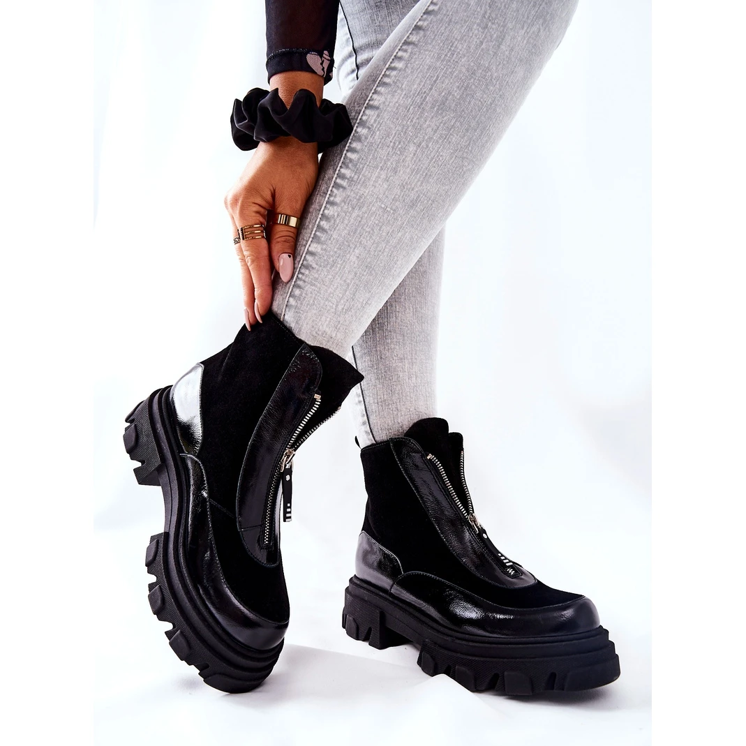 Bottes Isolées En Cuir Laura Messi Noir 2371 Le Noir 2 Bottes Isolées En Cuir Laura Messi Noir 2371 Le Noir – Image 2