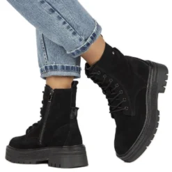 Bottes Isolées En Cuir Suédé Filippo W PAW379A Le Noir -Lumière Écarlate Bottes bottes isolees en cuir suede filippo w paw379a le noir 4 2000x2000 1