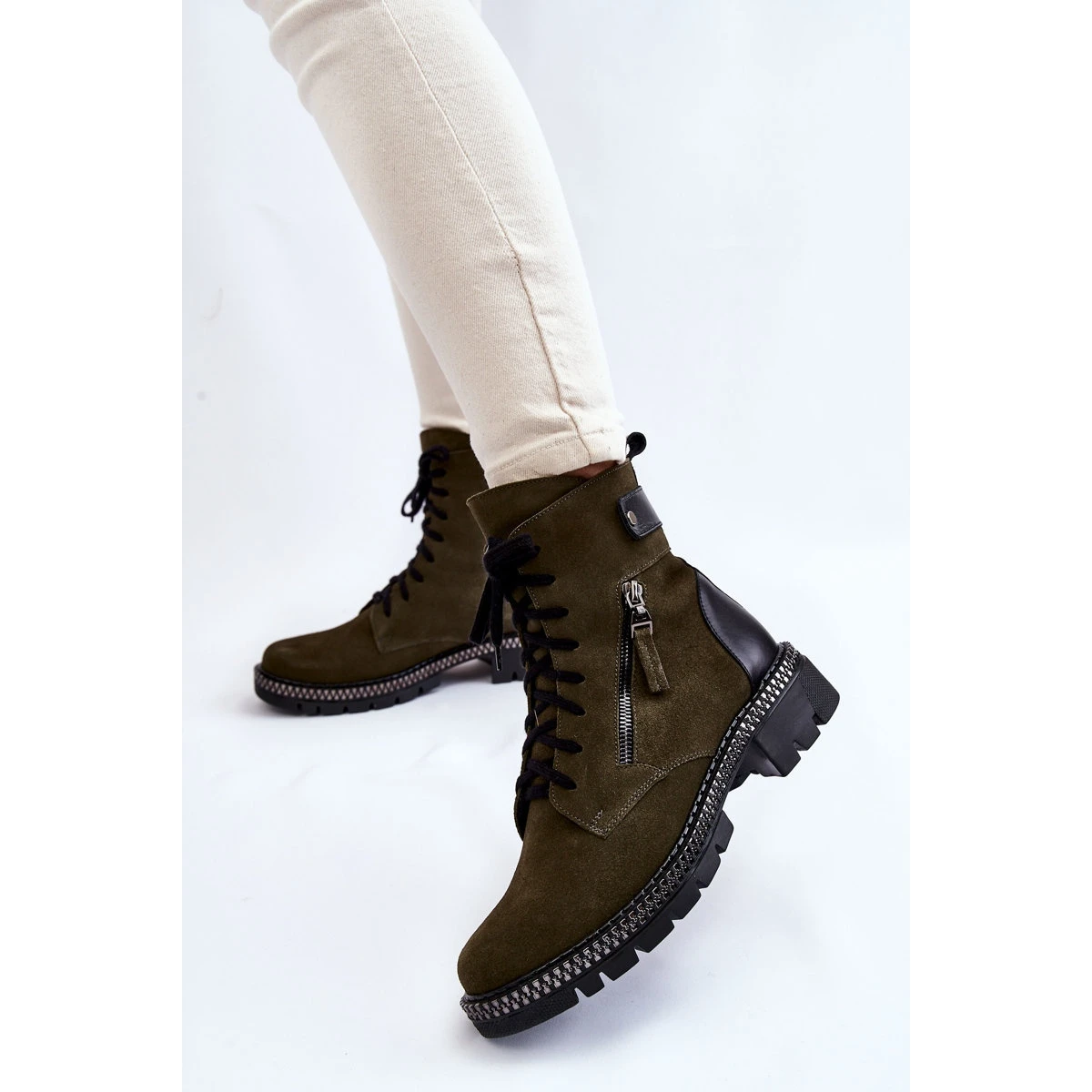 Bottes Isolées En Daim Laura Messi 2508 Vert 2 Bottes Isolées En Daim Laura Messi 2508 Vert – Image 2