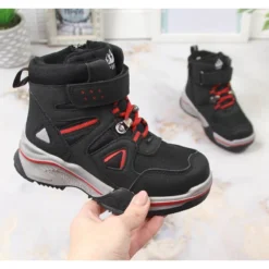 Bottes Isolées En Laine De Mouton News Jr EVE383A Le Noir