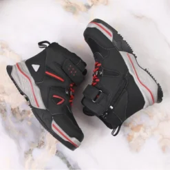 Bottes Isolées En Laine De Mouton News Jr EVE383A Le Noir -Lumière Écarlate Bottes bottes isolees en laine de mouton news jr eve383a le noir 4 2000x2000 1