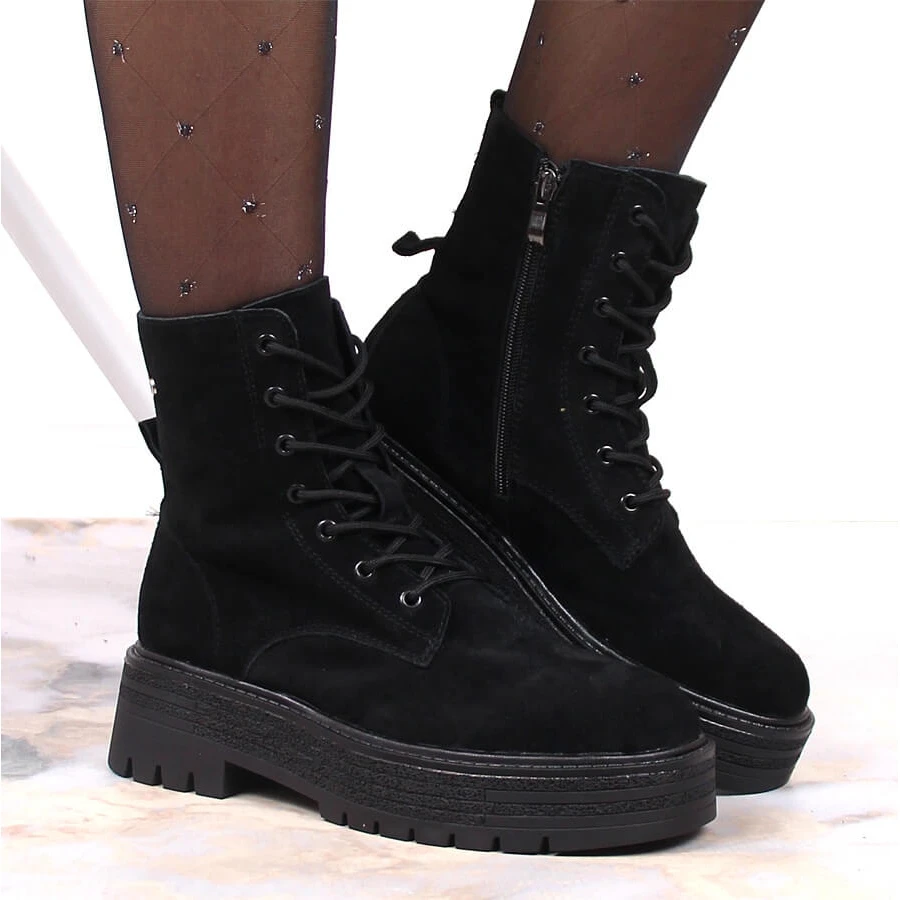 Bottes Isolées Pour Femmes En Cuir Suédé Noir Filippo Le Noir 2 Bottes Isolées Pour Femmes En Cuir Suédé Noir Filippo Le Noir – Image 2