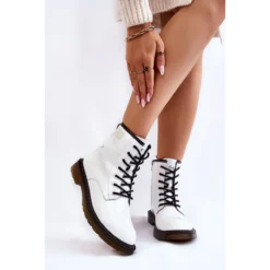 Bottes Laquées Isolées Femme GOE II2N4051 Blanc Blanche