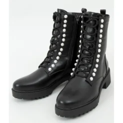Bottes Militaires Avec Perles Odrey Black Le Noir
