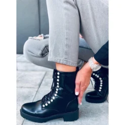 Bottes Militaires Avec Perles Odrey Black Le Noir -Lumière Écarlate Bottes bottes militaires avec perles odrey black le noir 5 2000x2000 1