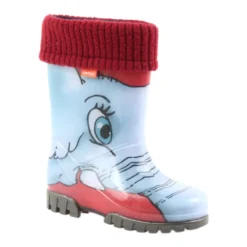 Bottes Pour Enfants Demar, Bottes De Pluie Avec Une Chaussette Chaude Le Noir Rouge Bleu Gris