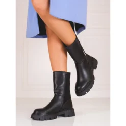 Produits populaires 16 Bottes Pour Femmes à Tige Haute Shelovet Noir Le Noir