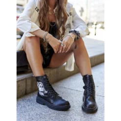 Bottes Pour Femmes Avec Imprimé GOE II2N4046 Noir Le Noir -Lumière Écarlate Bottes bottes pour femmes avec imprime goe ii2n4046 noir le noir 5 2000x2000 1