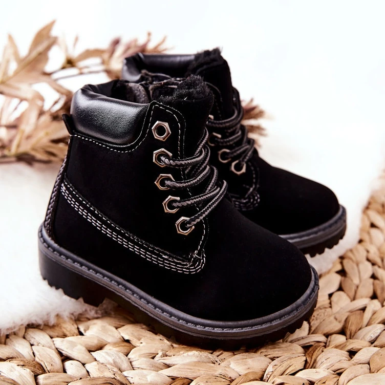 Bottes Trappeurs Enfant Noir Milos Le Noir 4 Bottes Trappeurs Enfant Noir Milos Le Noir – Image 4