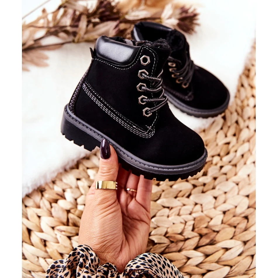 Bottes Trappeurs Enfant Noir Milos Le Noir 5 Bottes Trappeurs Enfant Noir Milos Le Noir – Image 5