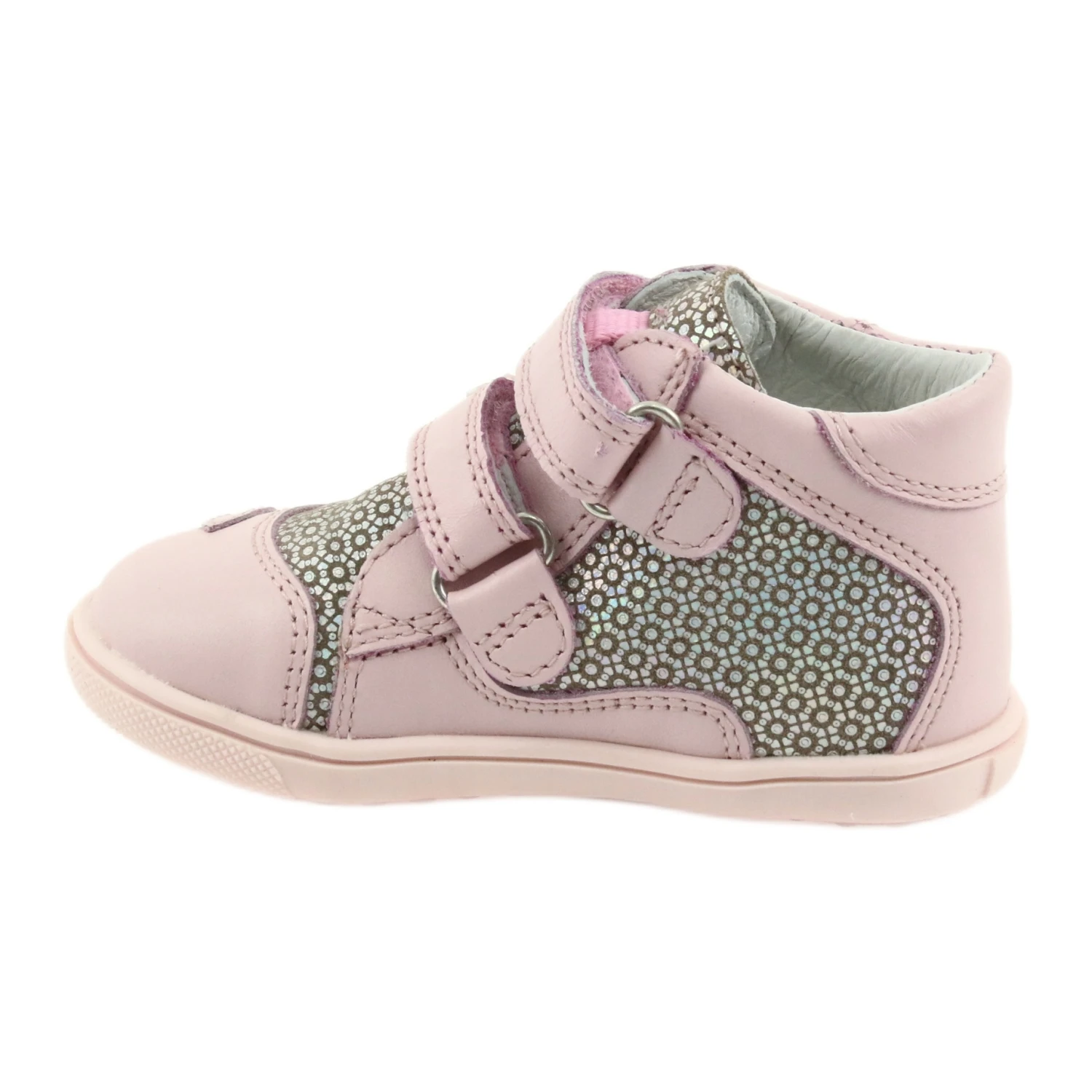 Bottes Velcro Bartek 11703 Rose Gris 2 Bottes Velcro Bartek 11703 Rose Gris – Image 2