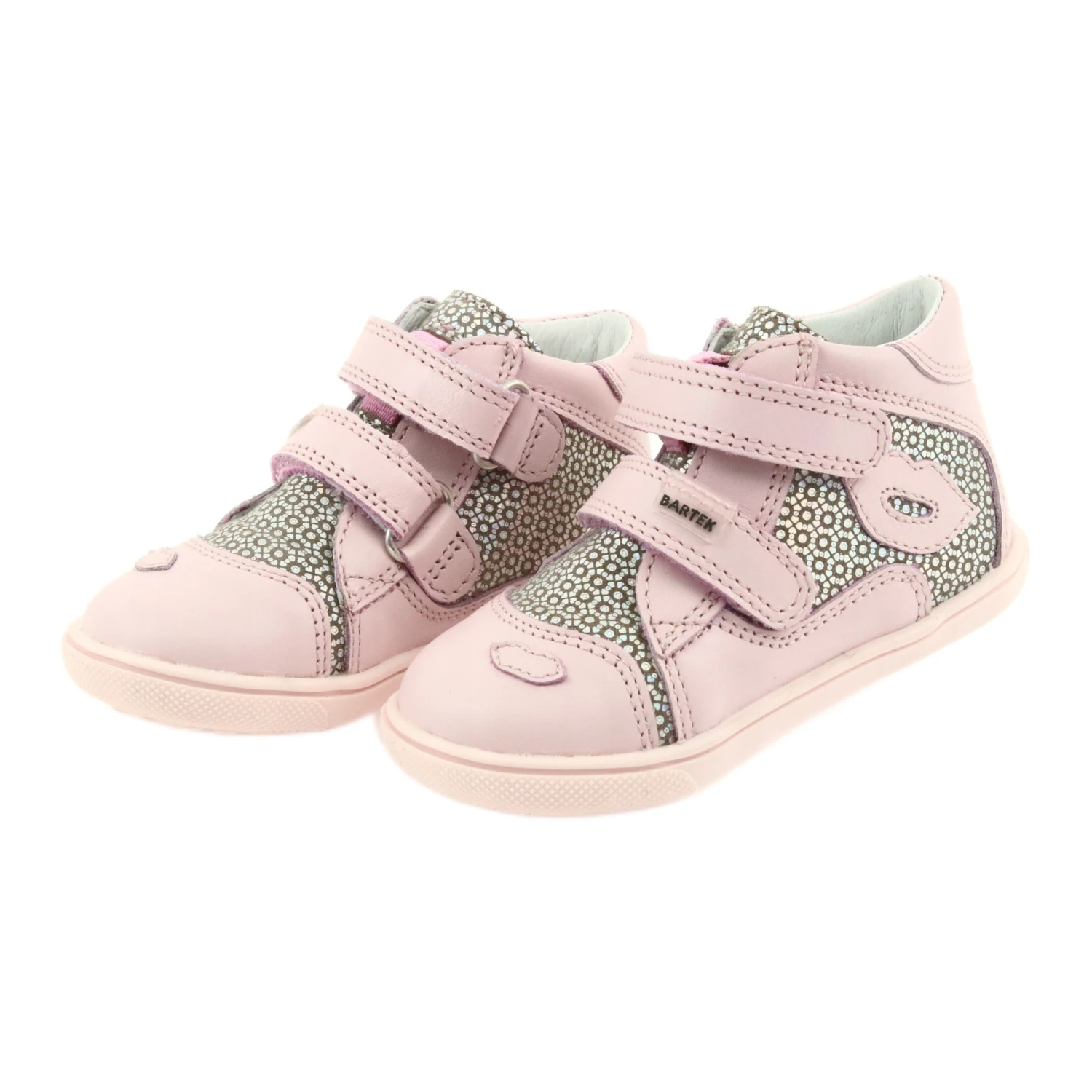 Bottes Velcro Bartek 11703 Rose Gris 3 Bottes Velcro Bartek 11703 Rose Gris – Image 3