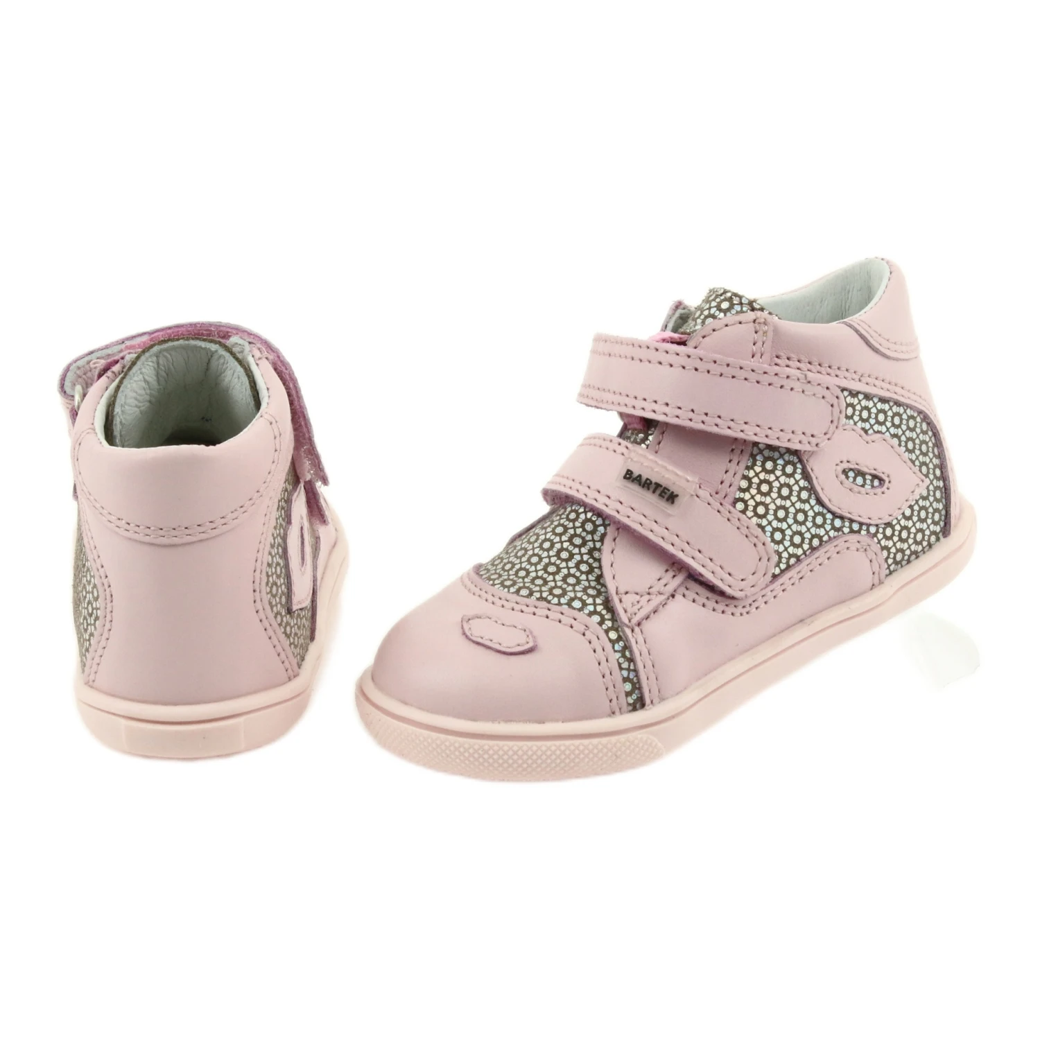 Bottes Velcro Bartek 11703 Rose Gris 5 Bottes Velcro Bartek 11703 Rose Gris – Image 5