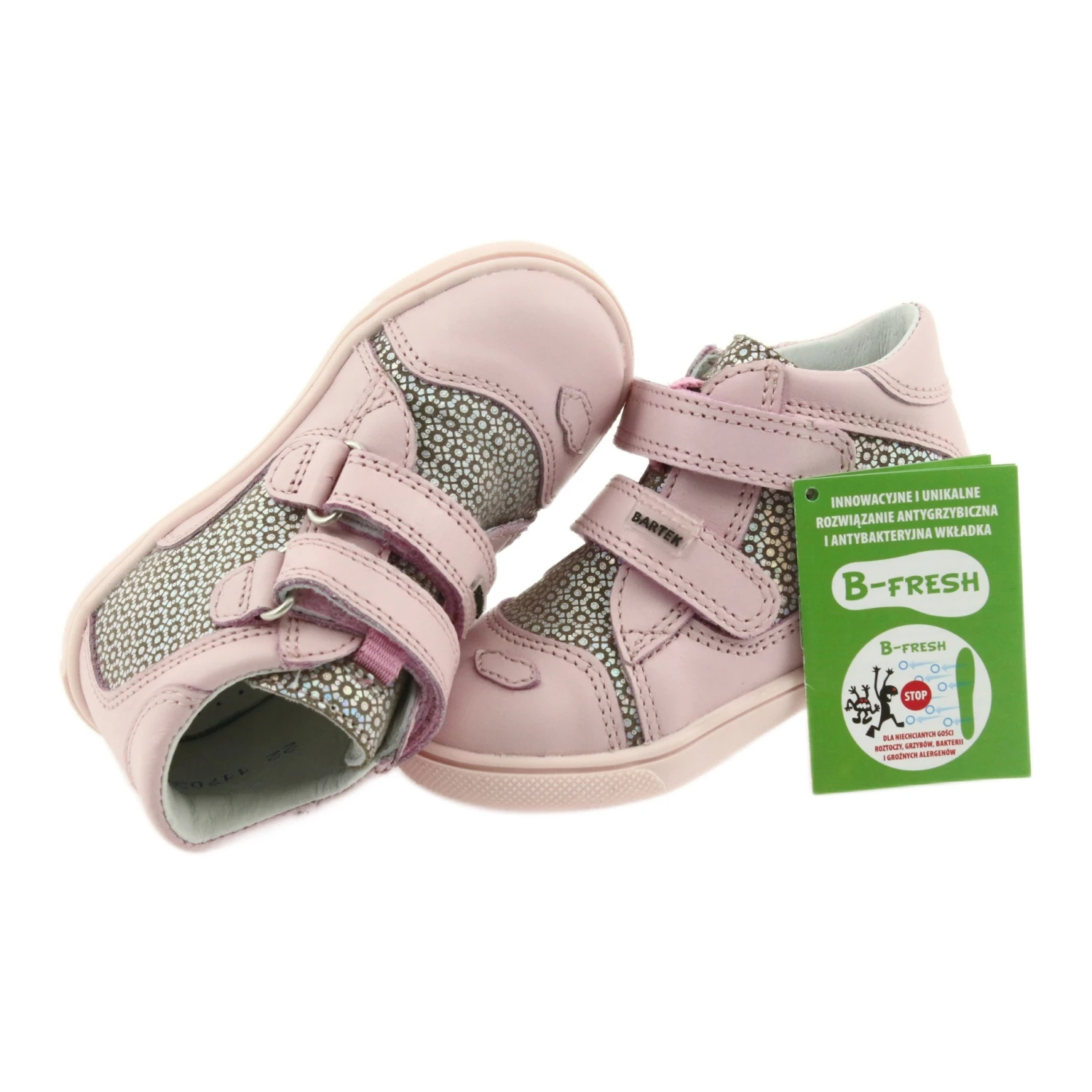 Bottes Velcro Bartek 11703 Rose Gris 6 Bottes Velcro Bartek 11703 Rose Gris – Image 6