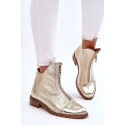 Bottes Zippées En Cuir Nicole 2785/007 Doré D'or -Lumière Écarlate Bottes bottes zippees en cuir nicole 2785 007 dore dor 6 2000x2000 1