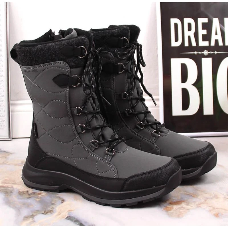 DC Bottes De Neige Imperméables Dk W 2105 DK61C Le Noir Gris 5 DC Bottes De Neige Imperméables Dk W 2105 DK61C Le Noir Gris – Image 5