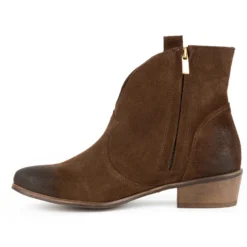 Exquisite Bottes En Cuir Pour Femmes 1137 Marron Brun