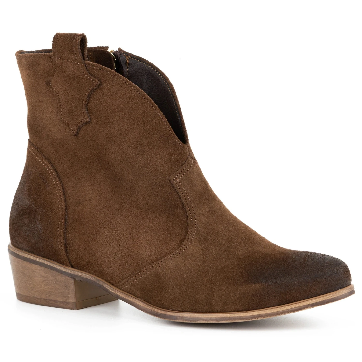 Exquisite Bottes En Cuir Pour Femmes 1137 Marron Brun 2 Exquisite Bottes En Cuir Pour Femmes 1137 Marron Brun – Image 2