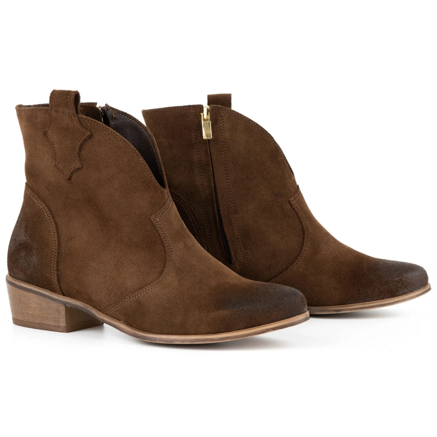 Exquisite Bottes En Cuir Pour Femmes 1137 Marron Brun 3 Exquisite Bottes En Cuir Pour Femmes 1137 Marron Brun – Image 3