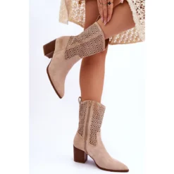 FB1 Bottes De Cowboy Hautes En Daim Pour Femmes Beige Turner -Lumière Écarlate Bottes fb1 bottes de cowboy hautes en daim pour femmes beige turner 3 2000x2000 1