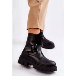 FB2 Bottes Chaudes Noires Pour Femmes Avec Fermeture éclair Le Noir