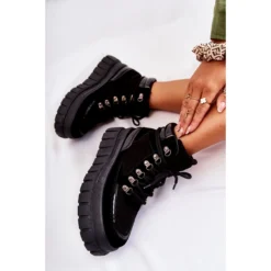 FB3 Bottes Pour Femmes à La Mode Sur La Magnifique Plate-forme Noire Le Noir