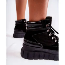 FB3 Bottes Pour Femmes à La Mode Sur La Magnifique Plate-forme Noire Le Noir -Lumière Écarlate Bottes fb3 bottes pour femmes a la mode sur la magnifique plate forme noire le noir 5 2000x2000 1