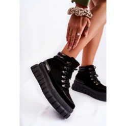 FB3 Bottes Pour Femmes à La Mode Sur La Magnifique Plate-forme Noire Le Noir -Lumière Écarlate Bottes fb3 bottes pour femmes a la mode sur la magnifique plate forme noire le noir 8 2000x2000 1