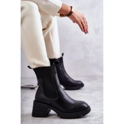 FE1 Bottes Chaudes Noires à Talon Pour Femmes Abella Le Noir -Lumière Écarlate Bottes fe1 bottes chaudes noires a talon pour femmes abella le noir 6 2000x2000 1
