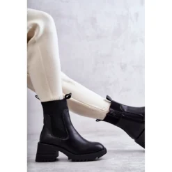 FE1 Bottes Chaudes Noires à Talon Pour Femmes Abella Le Noir -Lumière Écarlate Bottes fe1 bottes chaudes noires a talon pour femmes abella le noir 7 2000x2000 1