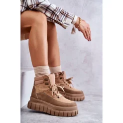 FG2 Bottes Confortables Sur La Plate-forme Sanchio Beige Foncé Brun -Lumière Écarlate Bottes fg2 bottes confortables sur la plate forme sanchio beige fonce brun 6 2000x2000 1