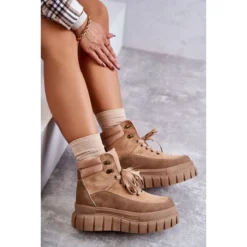 FG2 Bottes Confortables Sur La Plate-forme Sanchio Beige Foncé Brun -Lumière Écarlate Bottes fg2 bottes confortables sur la plate forme sanchio beige fonce brun 7 2000x2000 1