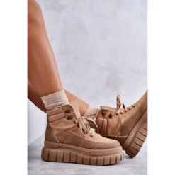 FG2 Bottes Confortables Sur La Plate-forme Sanchio Beige Foncé Brun -Lumière Écarlate Bottes fg2 bottes confortables sur la plate forme sanchio beige fonce brun 8 2000x2000 1