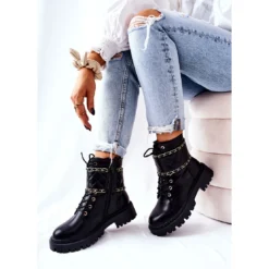 FJ1 Bottes De Travail Noires à Chaîne Noir Caleanor Le Noir -Lumière Écarlate Bottes fj1 bottes de travail noires a chaine noir caleanor le noir 3 2000x2000 1