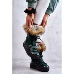 FM1 Bottes De Neige à Lacets Pour Femmes Vert Santero 11 FM1 Bottes De Neige à Lacets Pour Femmes Vert Santero -Lumière Écarlate Bottes fm1 bottes de neige a lacets pour femmes vert santero 4 2000x2000 1